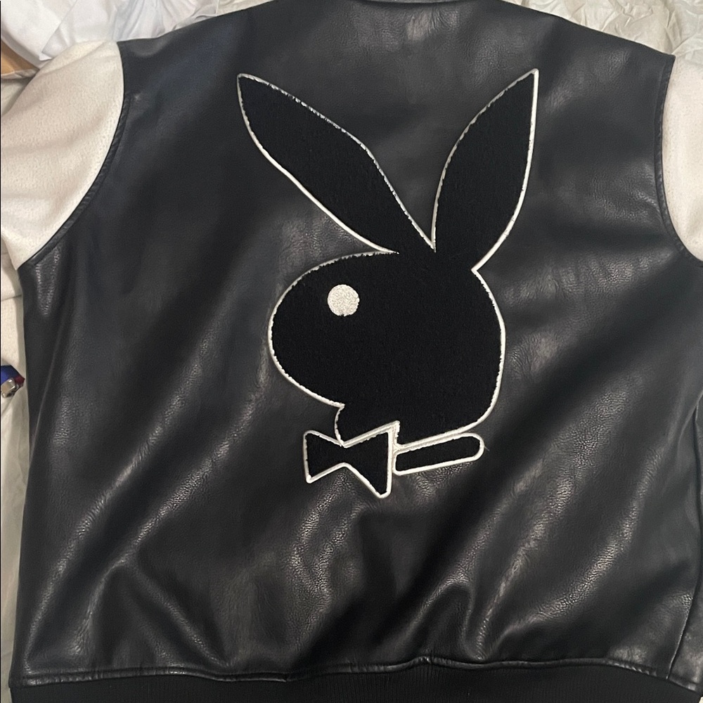 Playboy Black Leather Snap Jacket - image 3